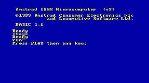 How to load & run tapes on Amstrad CPC