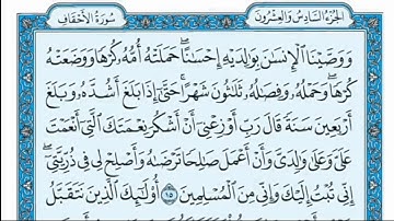 سورة الأحقاف مكتوبة - علي جابر