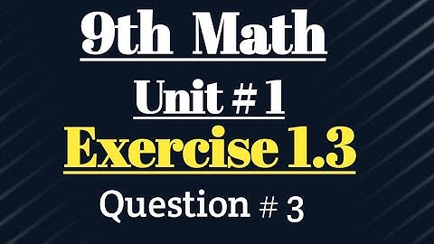 class 9th math exercise 1.3 question 3 completely solved #importantquestions #matrices