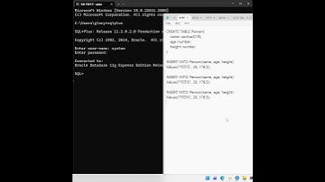 Oracle11g - 오라클 접속, 테이블 생성, 데이터 삽입, 모두조회