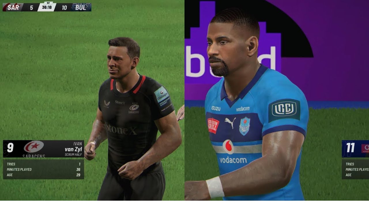 Rugby 25 - Saracens vs Blue Bulls. Cheswill Jooste rips apart Saracens. Euro Championship Cup