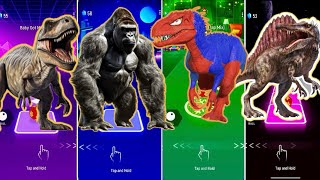 🦖 Jurassic World vs King Kong vs T-Rex Spider Man vs The Good Dinosaur | Coffin Dance 🪩
