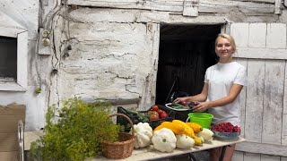 ВЫХОДНЫЕ В ДЕРЕВНЕ/ ВАРИМ КАБАЧКОВУЮ ИКРУ/СОБИРАЕМ СВЕЖИЕ ОВОЩИ/ВЫСАЖИВАЕМ НОВЫЕ КУСТАРНИКИ ДЛЯ САДА