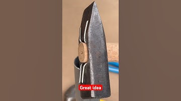 How to fit a hammer handle when the handle is smaller than the eye. #woodworking #diy