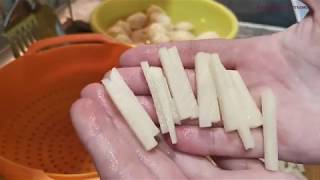 Жареная картошка с чесноком! Вымачиваем крахмал! Простой рецепт жареной картошки! Жареная картошка с чесноком! Вымачиваем крахмал! Простой рецепт жареной картошки!