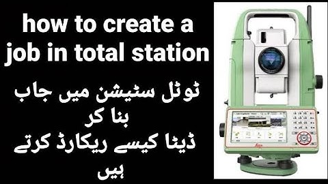 how to create a job in total station. creating job and record data in total station.