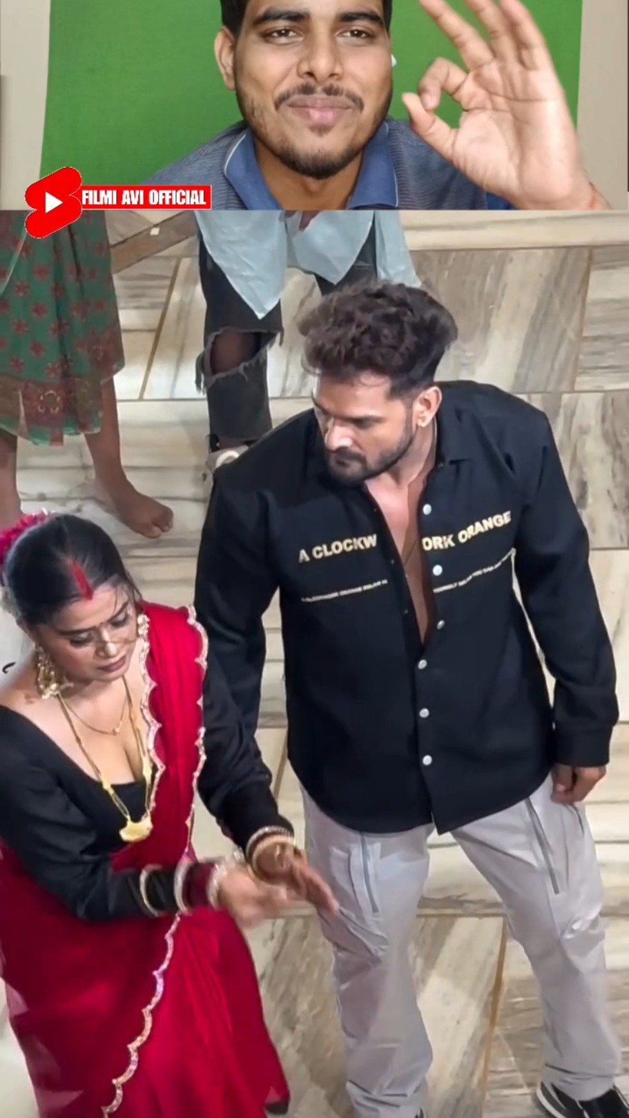 Khesari Lal Yadav \u0026 Dimple Singh Song Shooting Reaction Video | #shorts #remix