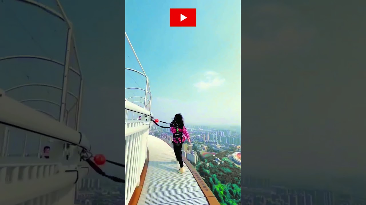 Skywalk on Zhengzhou Tower😘 | Ultimate Adventure Experience 🌏