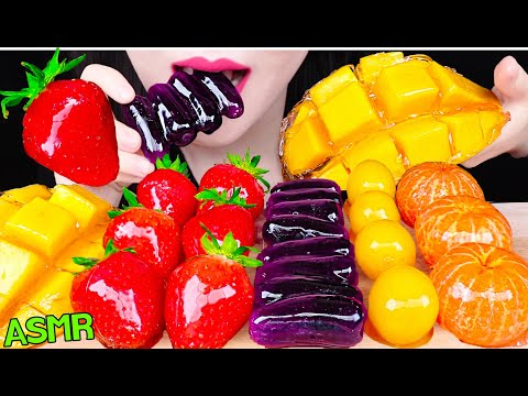 ASMR *TANGHULU* MANGO TANGHULU, STRAWBERRY TANGHULU, GRAPES *망고 탕후루, 딸기 탕후루, 포도 탕후루 먹방 EATING SOUNDS