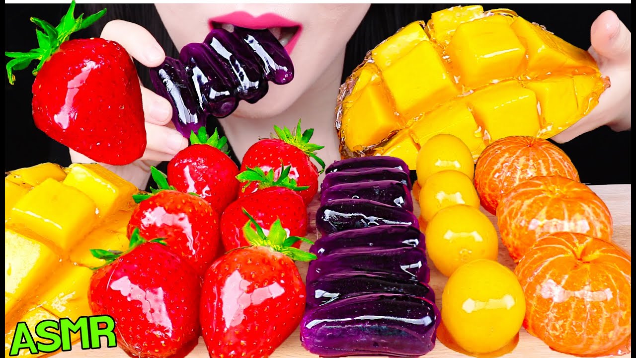ASMR *TANGHULU* MANGO TANGHULU, STRAWBERRY TANGHULU, GRAPES *망고 탕후루, 딸기 탕후루, 포도 탕후루 먹방 EATING SOUNDS