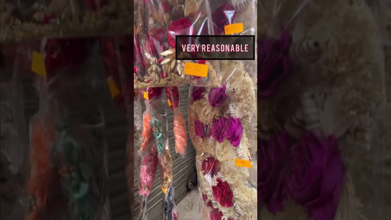 Wholesale faux flowers from Chandni Chowk KINARI bazar. 