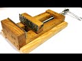 【Simple &amp; Smart】 Make a Wooden Vise   Drill Press Vise