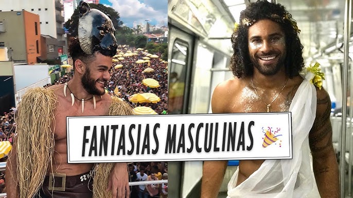 Maquiagens e fantasias masculinas de carnaval  Fantasias masculinas,  Fantasias, Fantasia de carnaval masculina