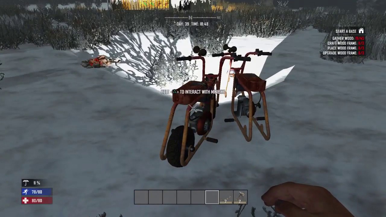 I STOLE A MINI BIKE 7 Days To Die YouTube