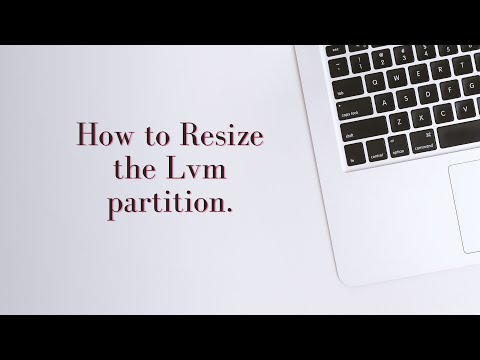 How to resize the LVM partition?