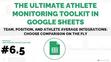 UAMT in Google Sheets #6.5 - Choose Athlete, Position, or Team Comparison On-the-fly
