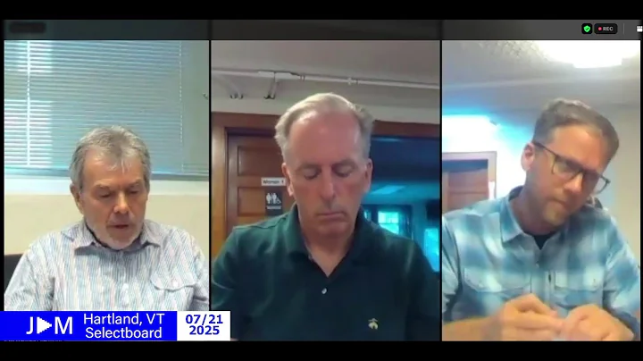 Hartland Selectboard 7/21/2025
