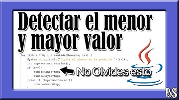 JAVA - Solución de ejercicios - Detectar número mayor y menor