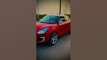 Swift modified  red swift modified  Kaka new song alloy wheels puneetpandat6866 red swift  Swift