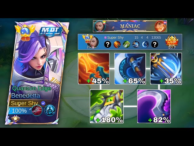 BENEDETTA + CRITICAL DAMAGE BUILD = ONE HIT DELETE 💀 (don’t try) | MOBILE LEGENDS class=