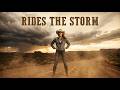 RIDES THE STORM- Powerful female country anthem / modern outlaw country - Lyrics Video