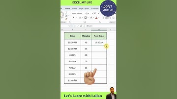 Add Minutes to Time in Excel ⏰ | TIME Function Magic #TimeFunction #ExcelTime #ExcelDateTime #viral