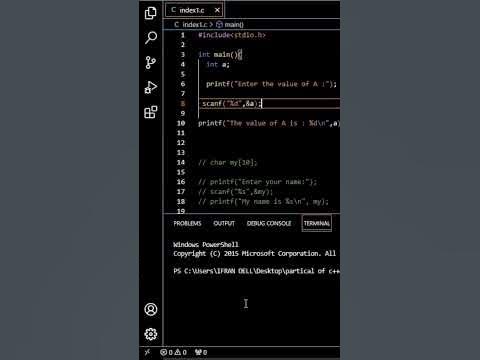 How to get the user input in C programming #shorts #short # ...