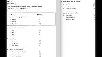 Listening A2, KET 3, Test 1, Part 3