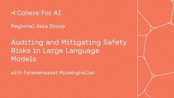 Fatemehsadat Mireshghallah - Auditing and Mitigating Safety Risks in large Language Models
