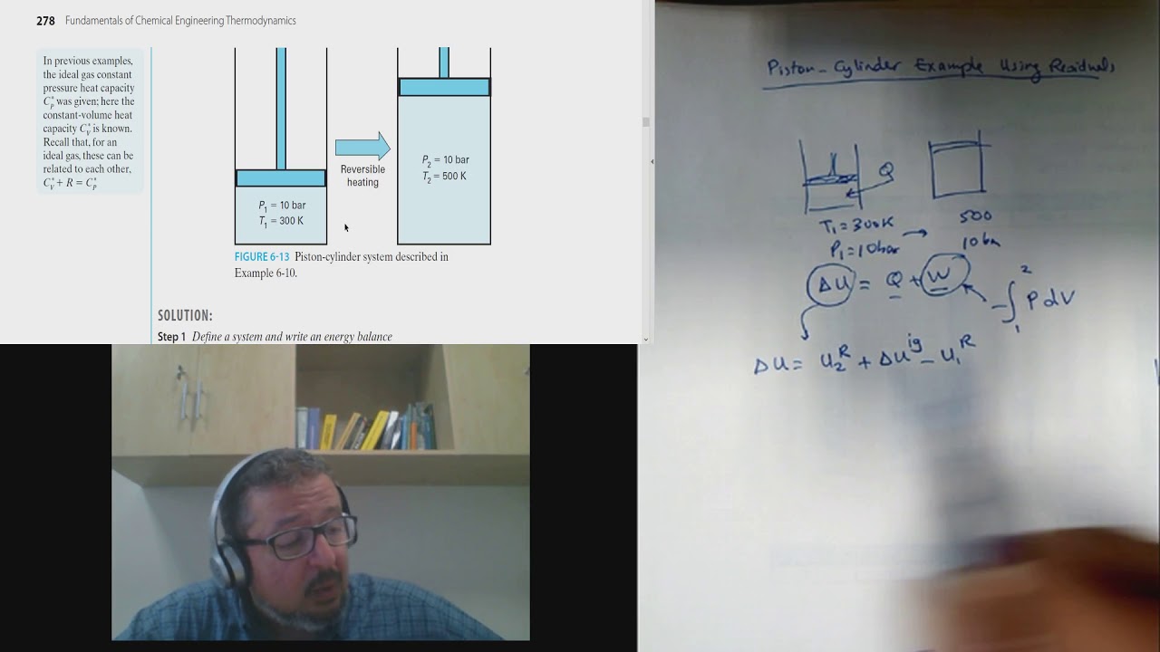 PCE17 Piston-cylinder system using residuals