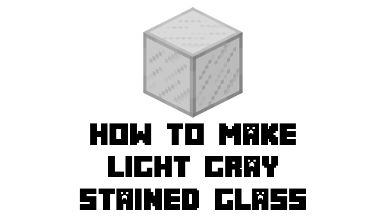 Minecraft Survival How To Make Light Gray Stained Glass Youtube