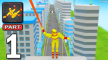 Swing Guy: Velocity Rush - Gameplay Walkthrough Part 1 - Ragdoll Swing Rope (Android, iOS)