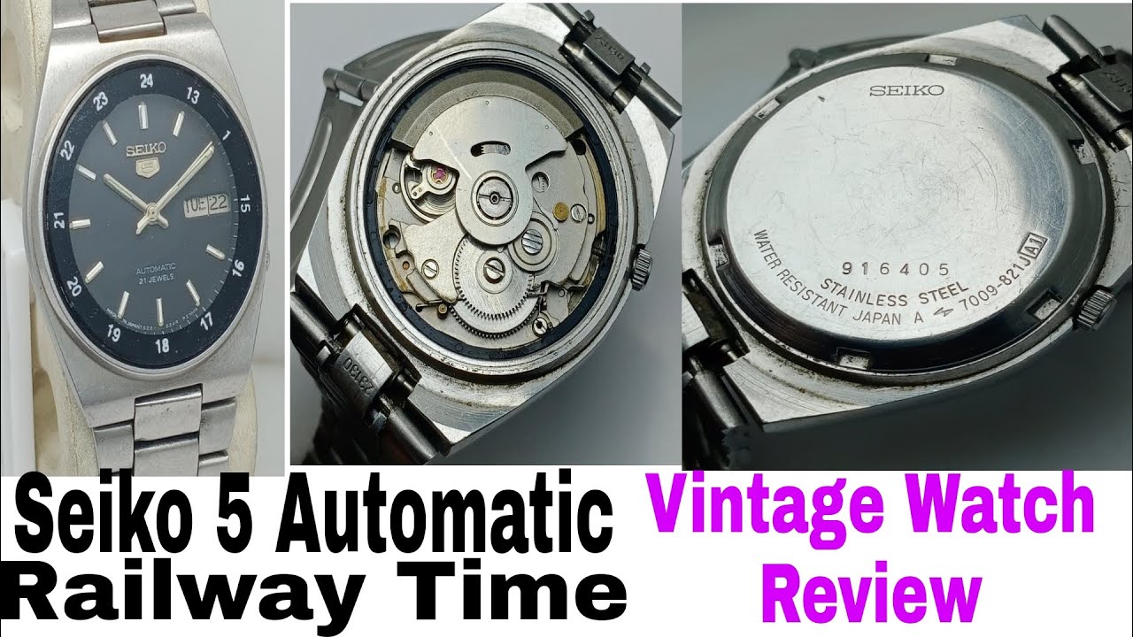 Seiko 5 Automatic Railway Time Vintage Watch | Fareed's Watch Gallery| -  YouTube