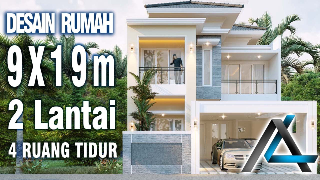 Desain Rumah 9 X 19 Meter I Jakarta Utara Desain Rumah Tropis Modern Youtube<script async src=