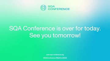 SQA Conference 2023 – Day 3 (Thu. 31 Aug)
