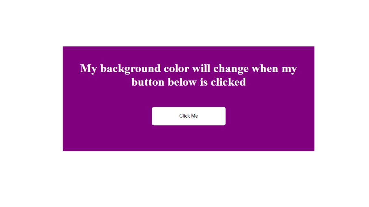 background color changen using javascript html css - YouTube