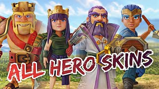 All Hero Skins in clash of clans 🥋 | Clash of funz #clashofclans #heros #skins