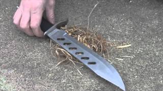 WORKPRO 10" Survival Knife Review And How To Make Fire With It.