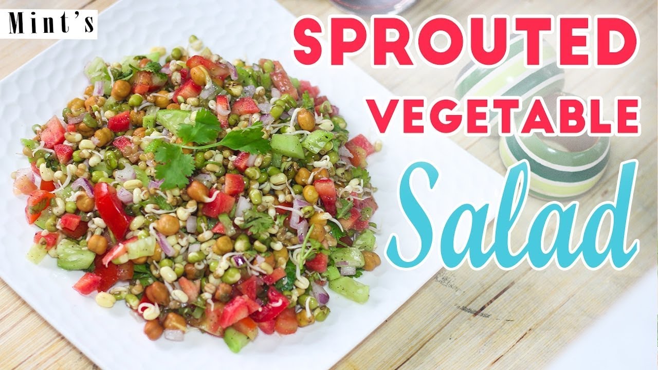 Healthy Sprouted Vegetable Salad - Healthy Salad Recipe | MintsRecipes