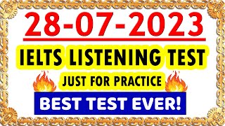 IELTS LISTENING PRACTICE TEST 2023 WITH ANSWER | 28.07.2023