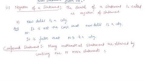 New Statement From Old | Class 11 Mathematics Mathematical Reasoning