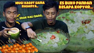 SEGARNYA BUKA PUASA SORE INI BERSAMA ES BUKO PANDAN KELAPA KOPYOR! ENAKNYA GAK BOHONG