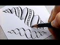 Drawing zentangle  narwal