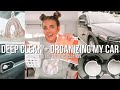 deep clean + organize my car with me!! | dollar tree car organization