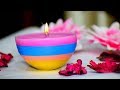 DIY Diwali/Christmas Home Decoration Ideas : How to make Christmas Candles from waste candles?