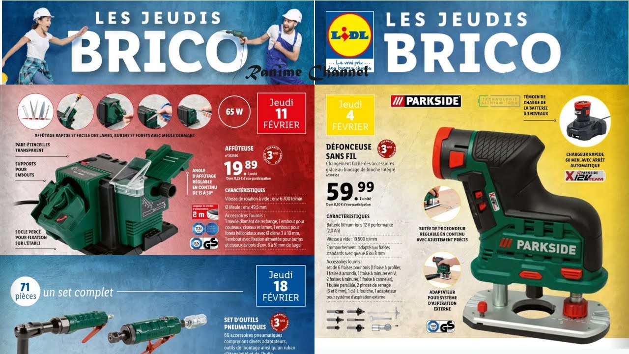 Lidl les jeudis brico outillage PARKSIDE à petit prix