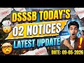 Dsssb Today's Latest Update ✅|| Notice Out || Result News || Date - 9 May 2026