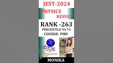 Congratulations to Monika # JEST AIR-263# for PHD Programme #physicsinstitutejaipur