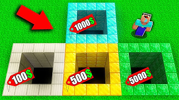 Minecraft NOOB vs PRO: CAN THE NOOB CHOOSE RIGHT SECRET HOLE! 100% trolling