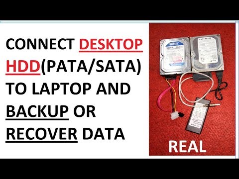 Connect IDE/ PATA or SATA desktop hard drive to laptop for recovery or backup